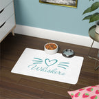 Whiskerz Pet Food Mat - Cute Cat Design for Happy Pet Dining
